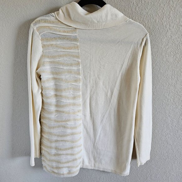 Soft Surroundings Woman Size S New Tunic Sweater Cotton Blend Textured Cowl Neck - Picture 2 of 9